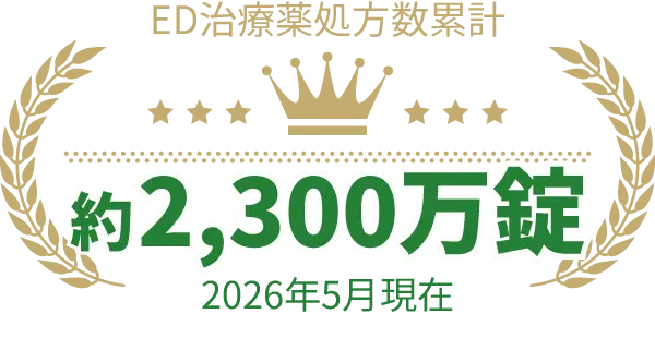 ED治療薬処方数累計 約2,300万錠