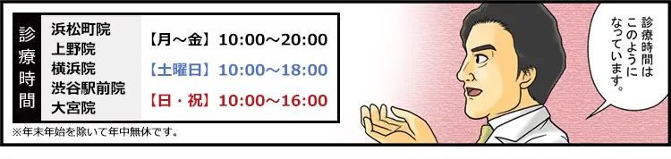 診療時間|漫画処方の流れ~初診編