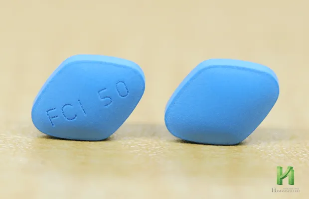 シルデナフィル錠50mg「FCI」錠剤表裏