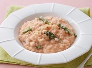 アスパラと明太子のクリームリゾット