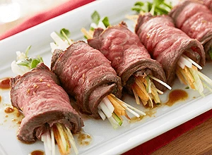 ローストビーフの野菜巻き