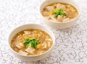 蟹玉豆腐のとろみスープ