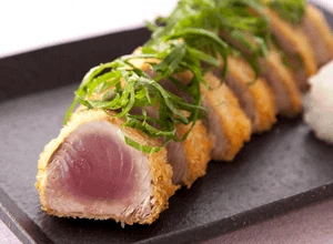 おろしポン酢の鰹のレアフライ