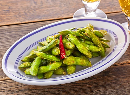 枝豆のペペロンチーノ風