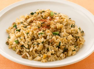 ニラネギ納豆チャーハン