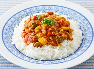 夏野菜のドライカレー