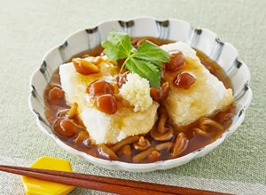 揚げ出し豆腐のなめこ餡