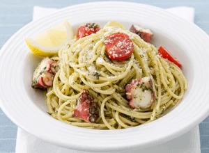 蛸とミニトマトの大葉ジェノベーゼ