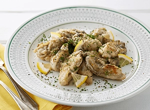 牡蠣のレモンバターソテー