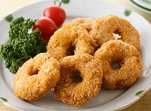 ゴーヤの豚巻きリングフライ