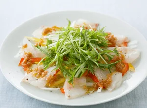 真鯛の梅カルパッチョ