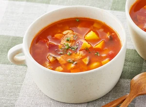 大豆と根菜の和風ミネストローネ