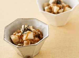 長芋と納豆のなめたけ和え