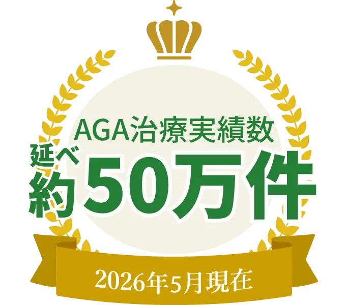 AGA治療実績数 延べ約55万件