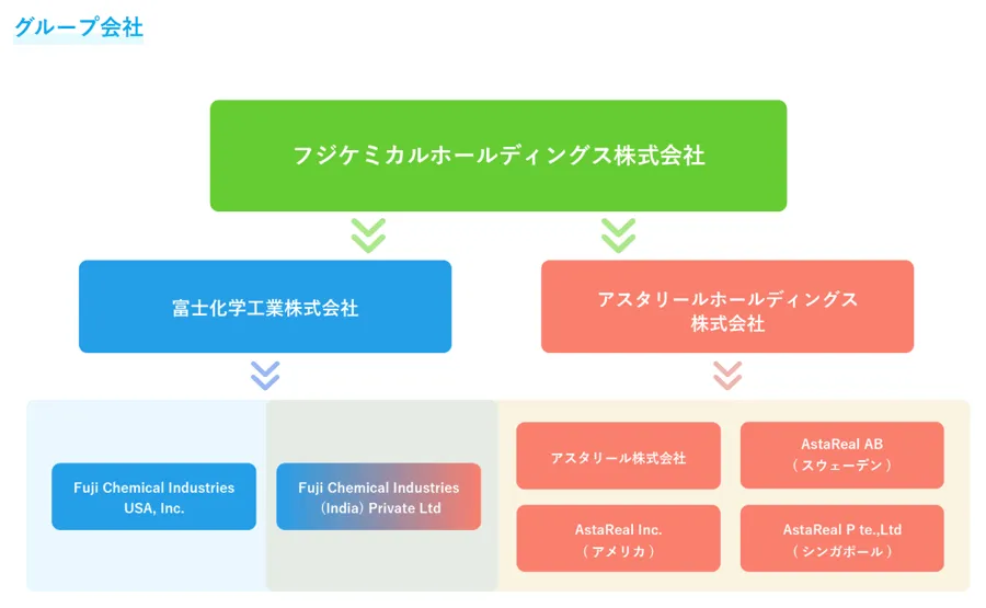 富士化学工業株式会社のグループ会社図