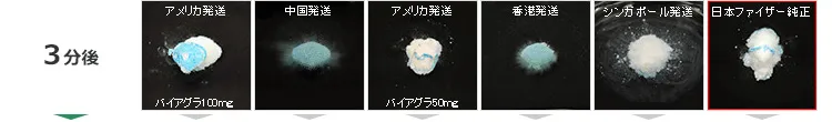 通販バイアグラ溶解3分後