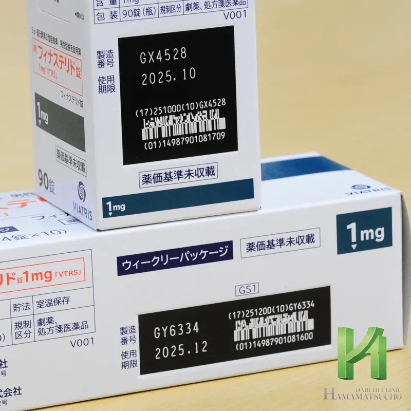 フィナステリド錠1mg「VTRS」包装箱記載の使用期限