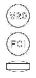 バルデナフィル錠20mg「FCI」の外形