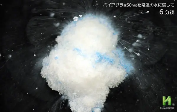 バイアグラ50mgの溶解状況～6分後